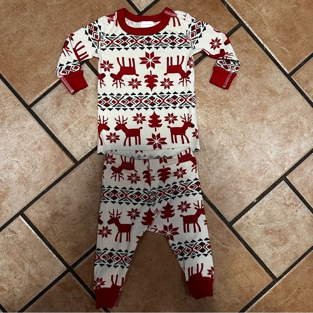 Hanna Andersson Christmas Dear Deer Pajamas 3/6M